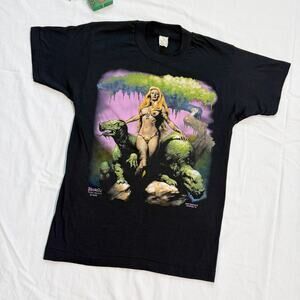 Boris Vallejo Vintage 80's Fantasy Dragon Art T-Shirt - S